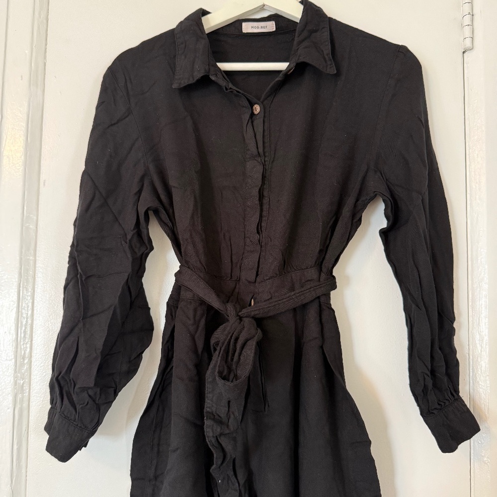 Mod Ref black shirt style romper
